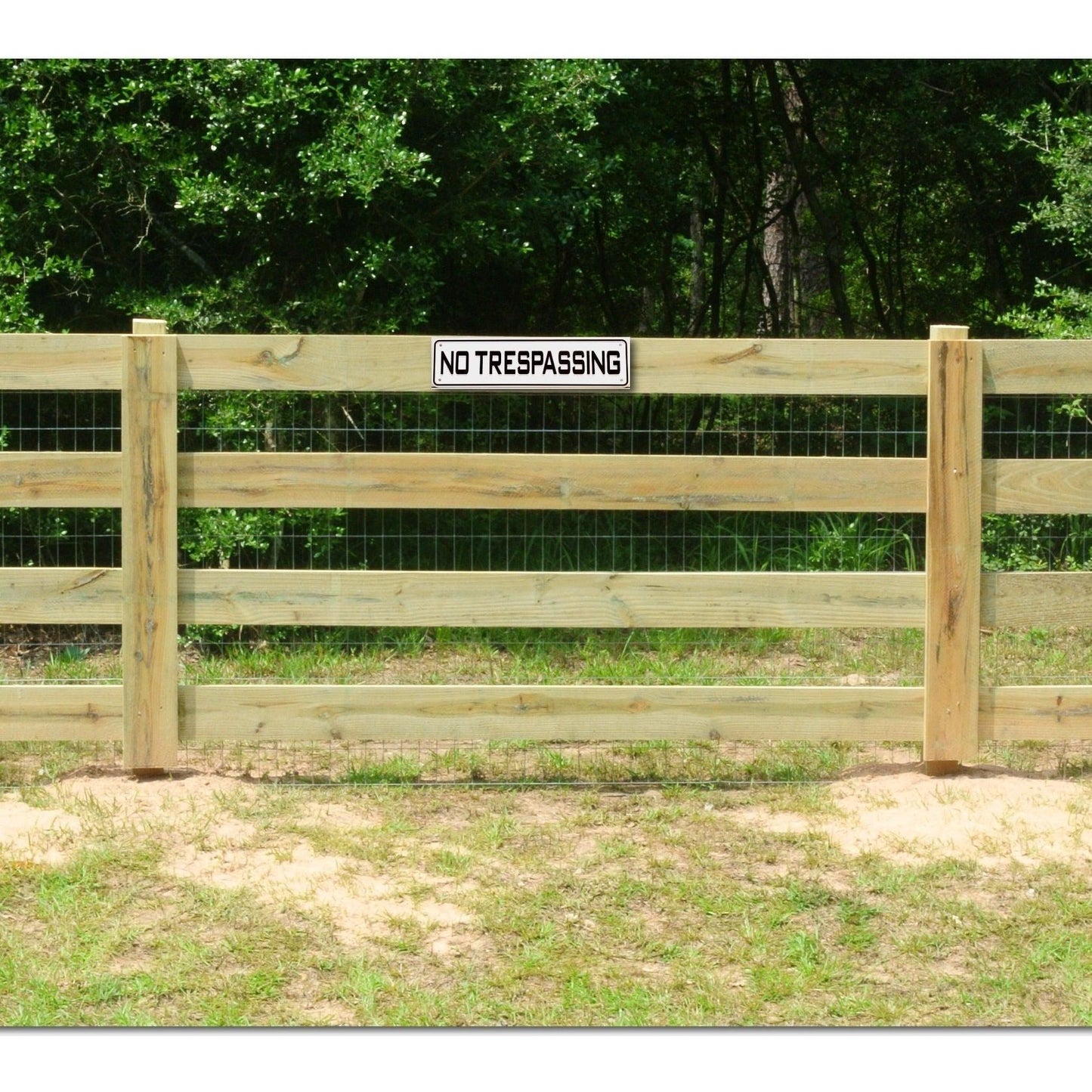 No Trespassing Sign Solid Plastic 12 X 3