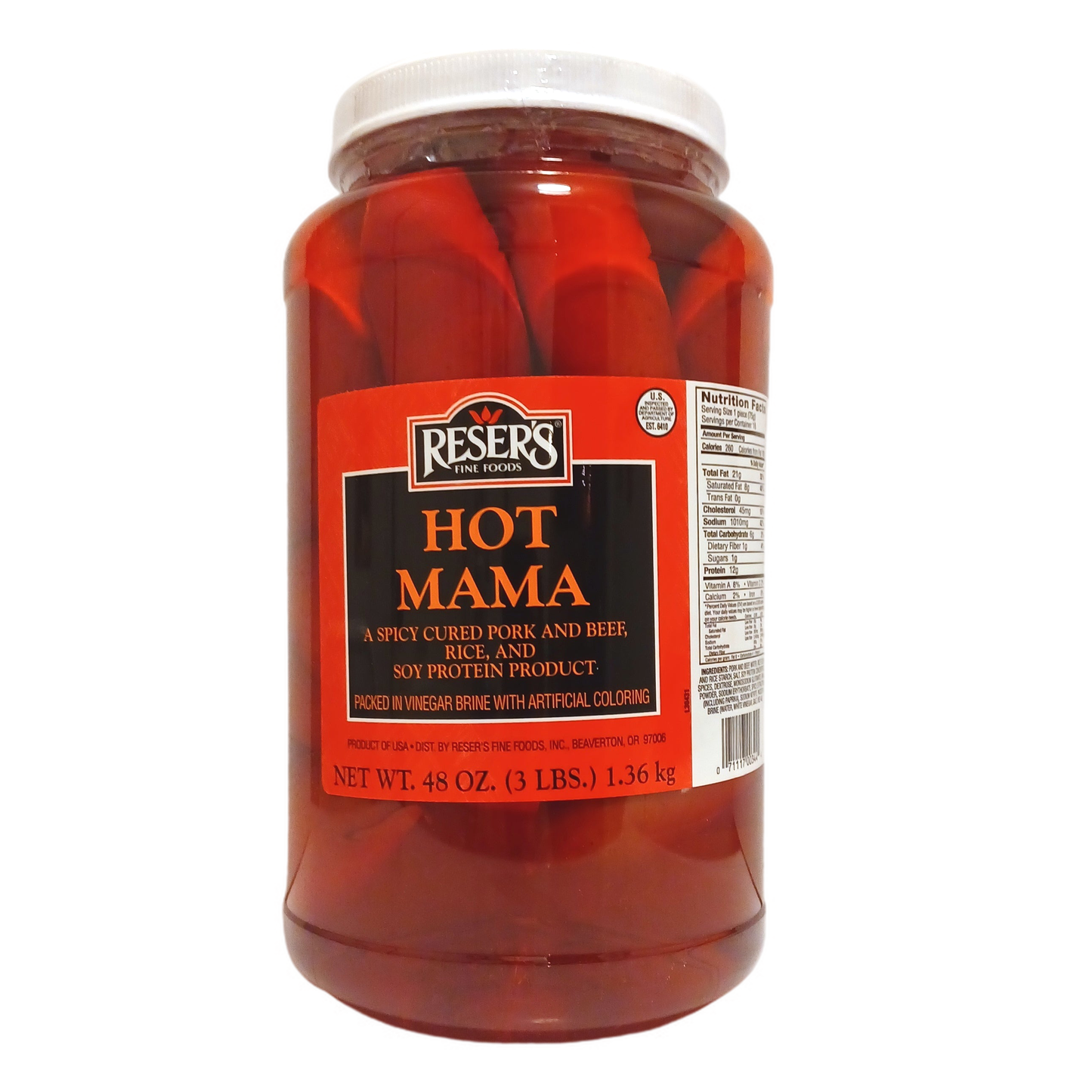 Reser's Hot Mama Pickled Sausage Gallon Jar