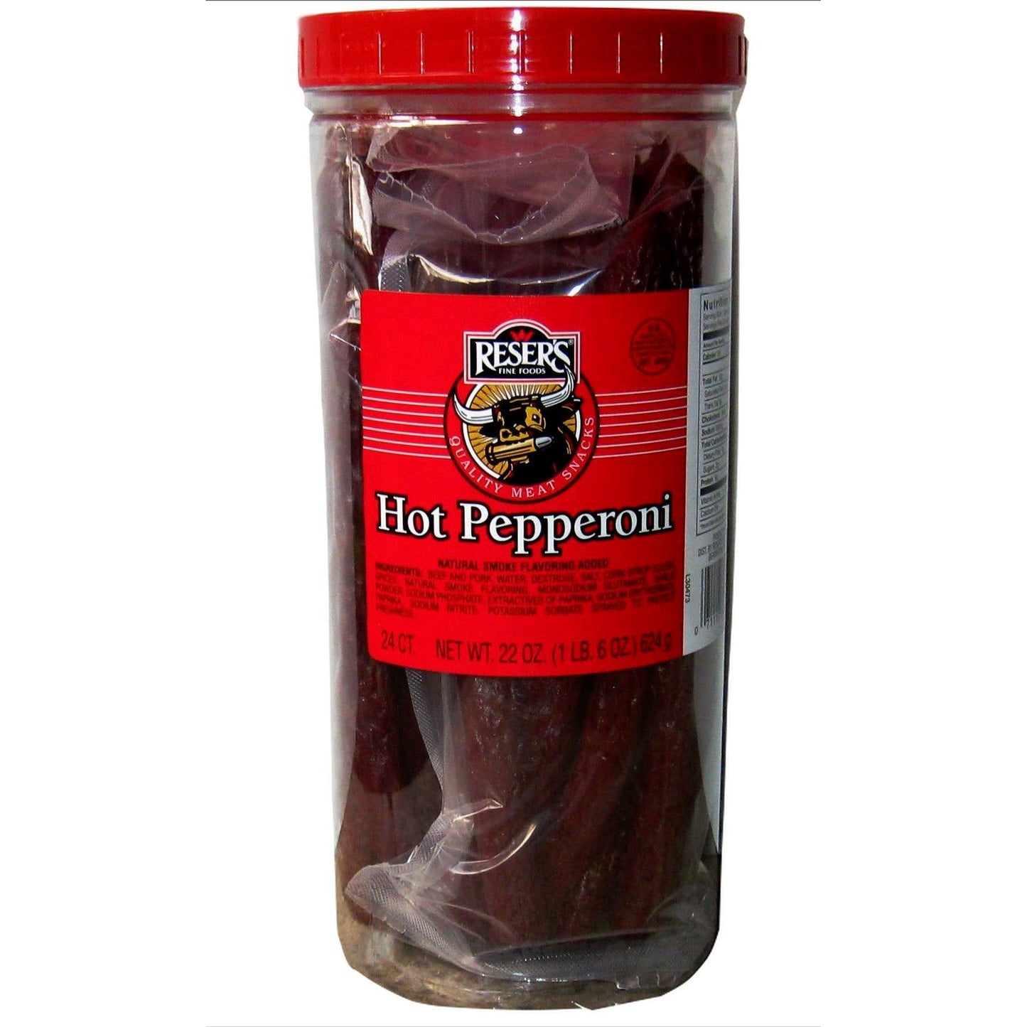Reser's Hot Smoked Pepperoni Sticks 24 ct. 22 oz Jar