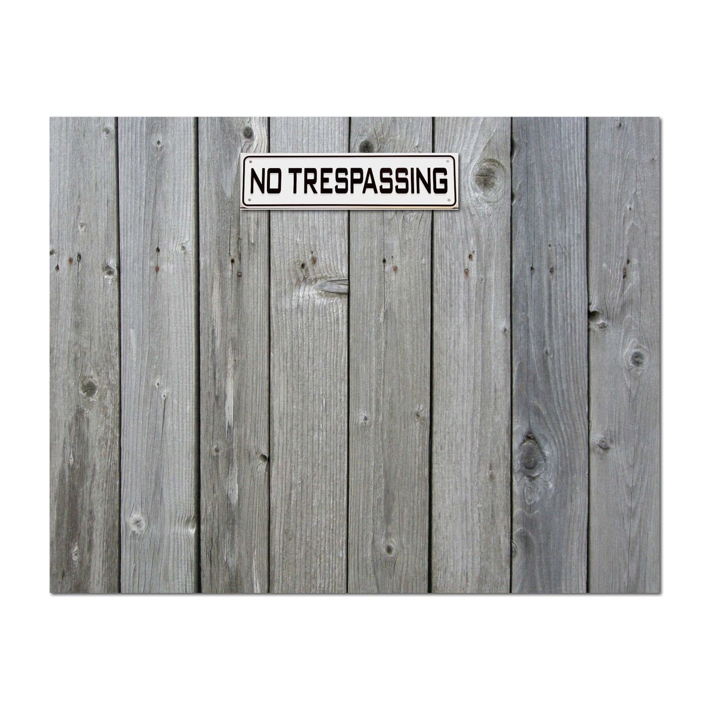 No Trespassing Sign Solid Plastic 12 X 3