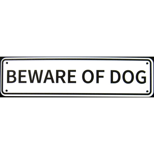 Beware Of Dog Sign Double Layered Aluminum 12 X 3