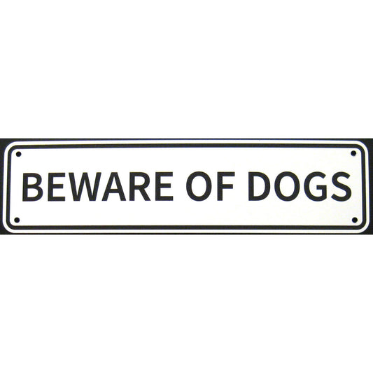 Beware Of Dogs Sign Double Layered Aluminum 12 X 3